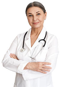 Professional doctor with stethoscope
